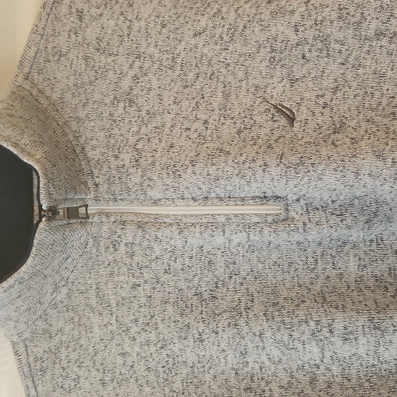 Nautica Men's Long Sleeve Heather Gray Fleece Pullover Jacket Size L/G - Picture 4 of 12